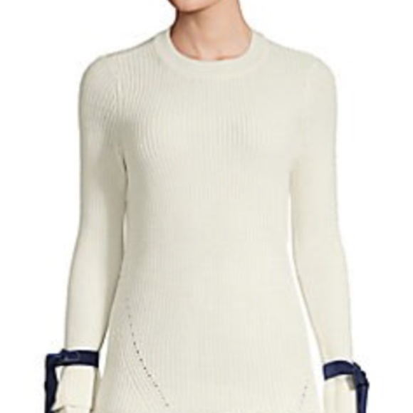 NWT Design 365 Velvet Bow Knit Sweater Pullover - Picture 4 of 8